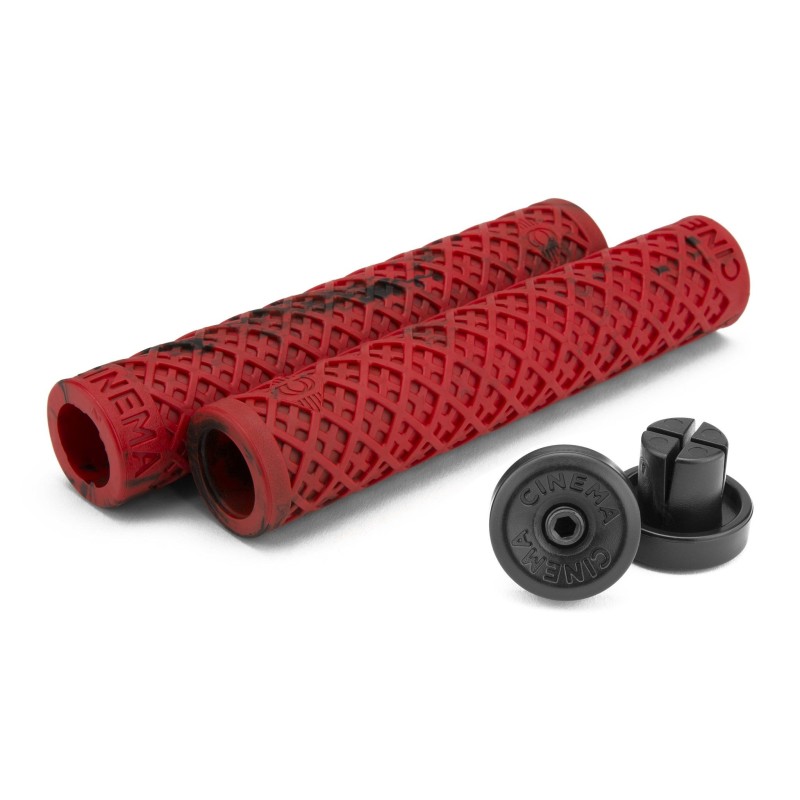 CINEMA Interlace Grips, Red with Black Splash (150 mm)